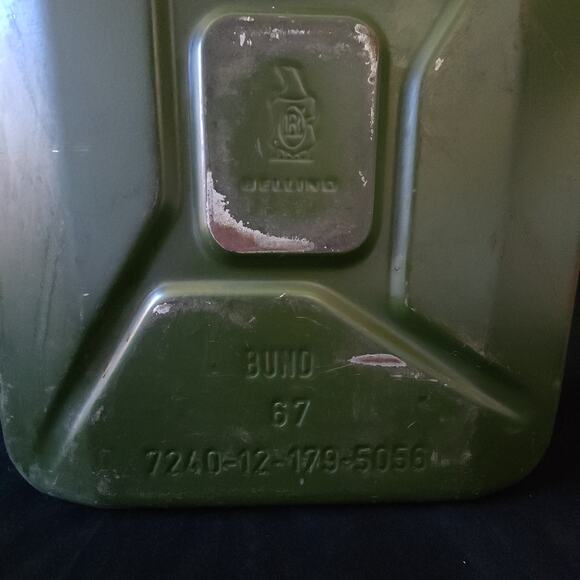 Vintage 1991 Bund 20L 5 Gallon Military Green Jerry Liquid Can Tank by Bellino - Picture 2 of 12